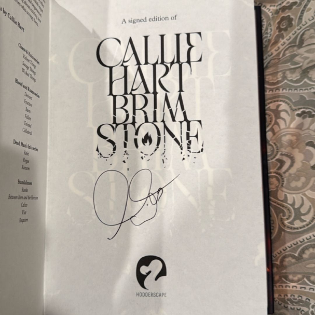 Brimstone (Waterstone exclusive signed hardback)
