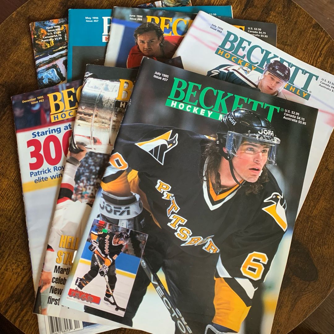 7 Beckett Hockey Monthly Magazines from the 90s