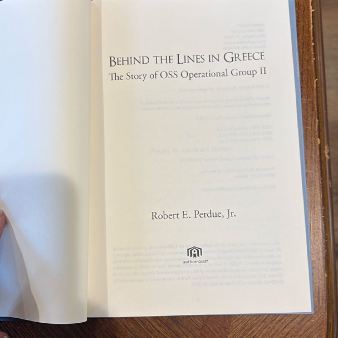 Behind the Lines in Greece by Robert E. Perdue