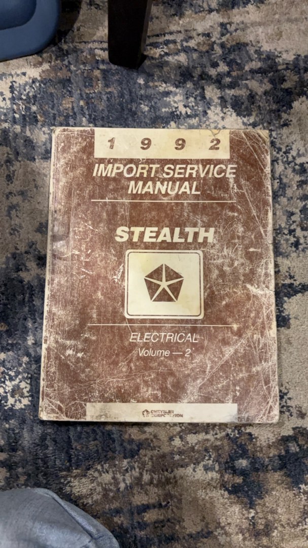 1992 import service manual for a stealth Dodge