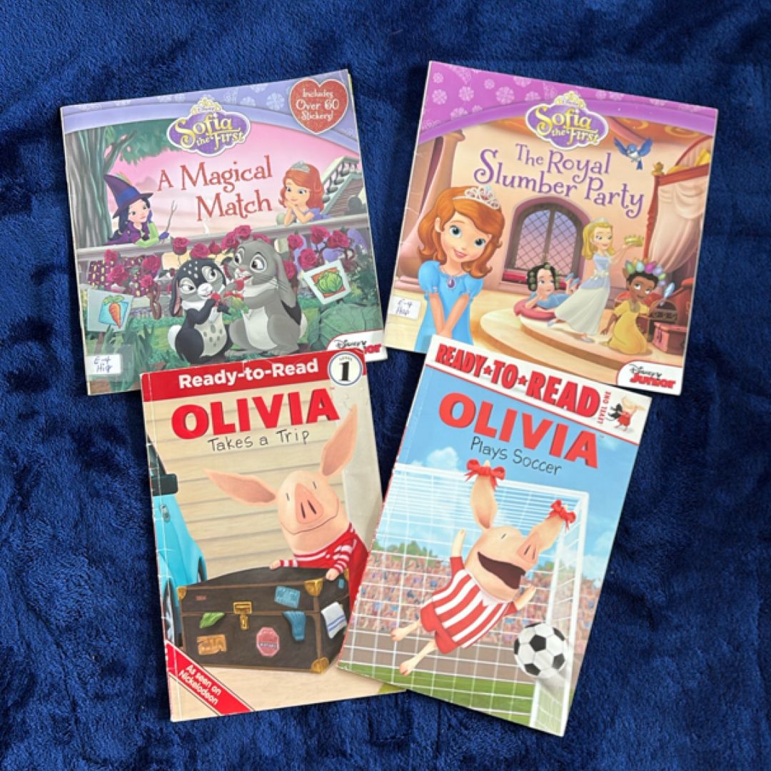 Princess & Character Picture Book Bundle – Sofia the First & Olivia (4 Books)