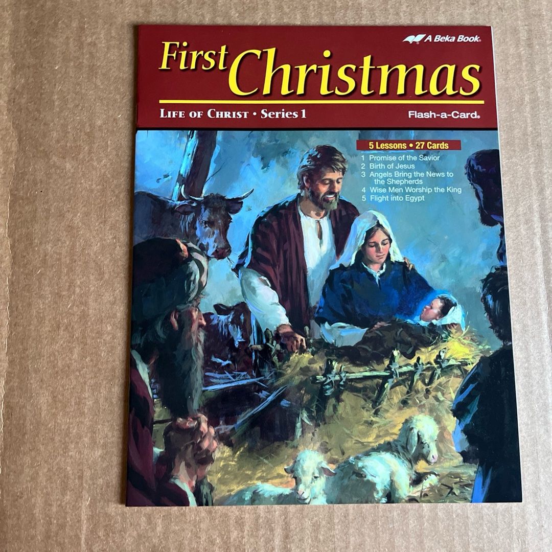 ABeka Bible Flash-a-card First Christmas Life Of Christ Series 1 15"x12" Cards
