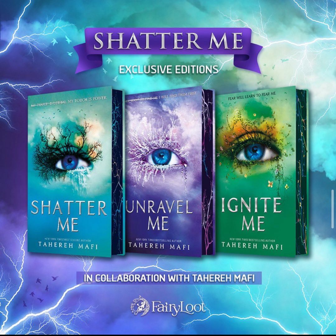  Fairyloot Edition Shatter Me Series Books 1-3