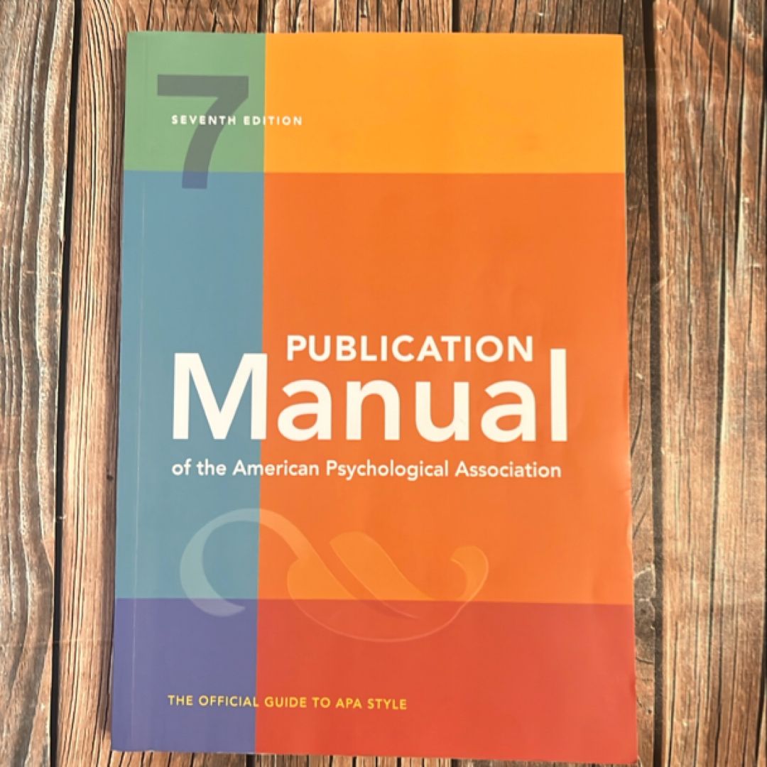 Publication Manual of the American Psychological Association