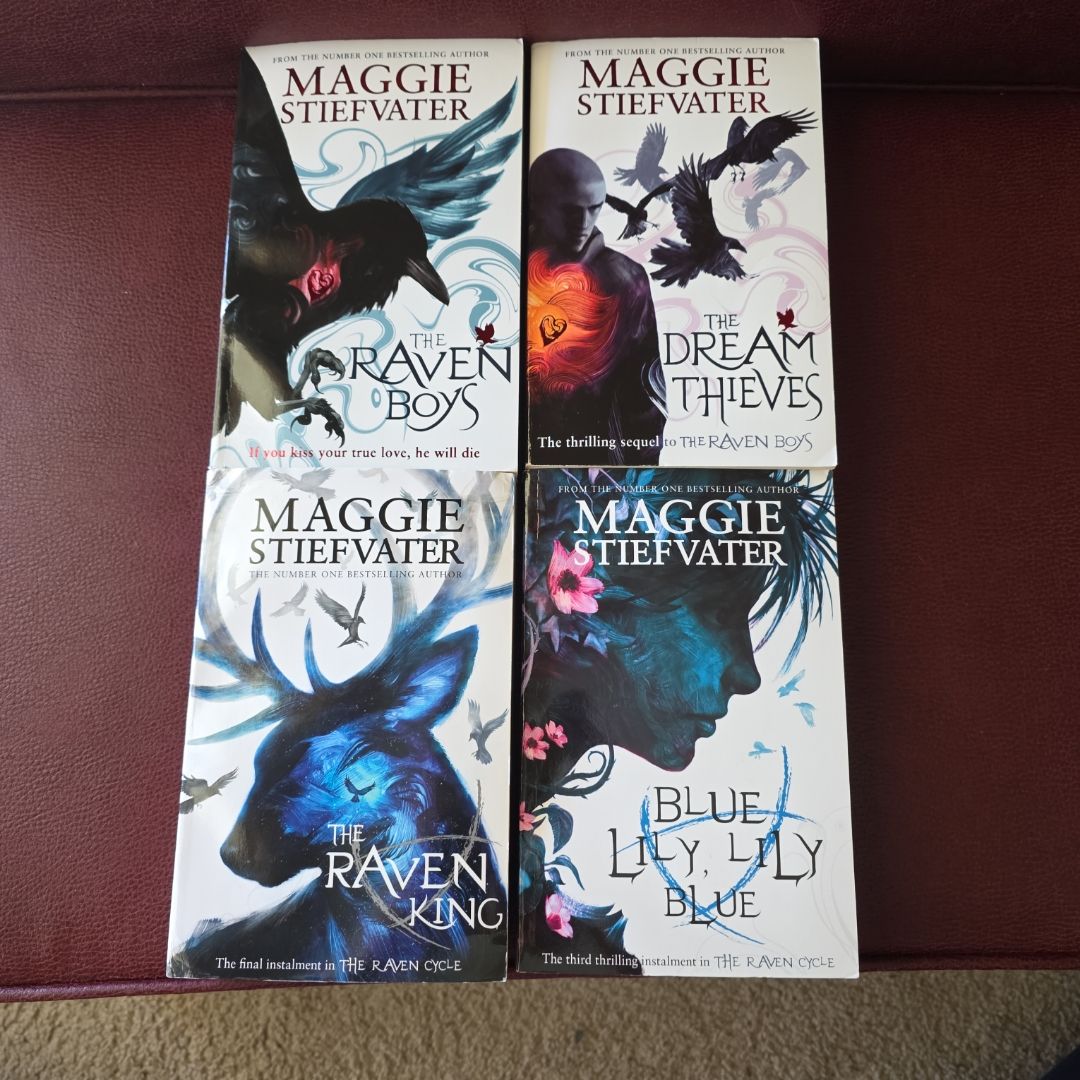 Raven Cycle Series Collection 4 Books Set By Maggie Stiefvater (The Raven King, Blue Lily, Lily Blue, The Dream Thieves, The Raven Boys)