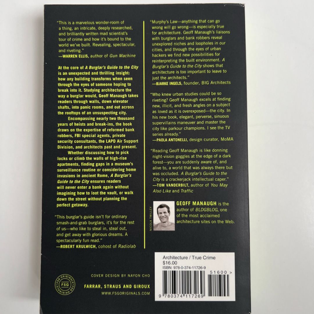 A Burglar's Guide to the City by Geoff Manaugh