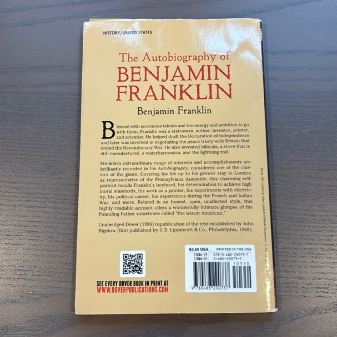 The Autobiography of Benjamin Franklin