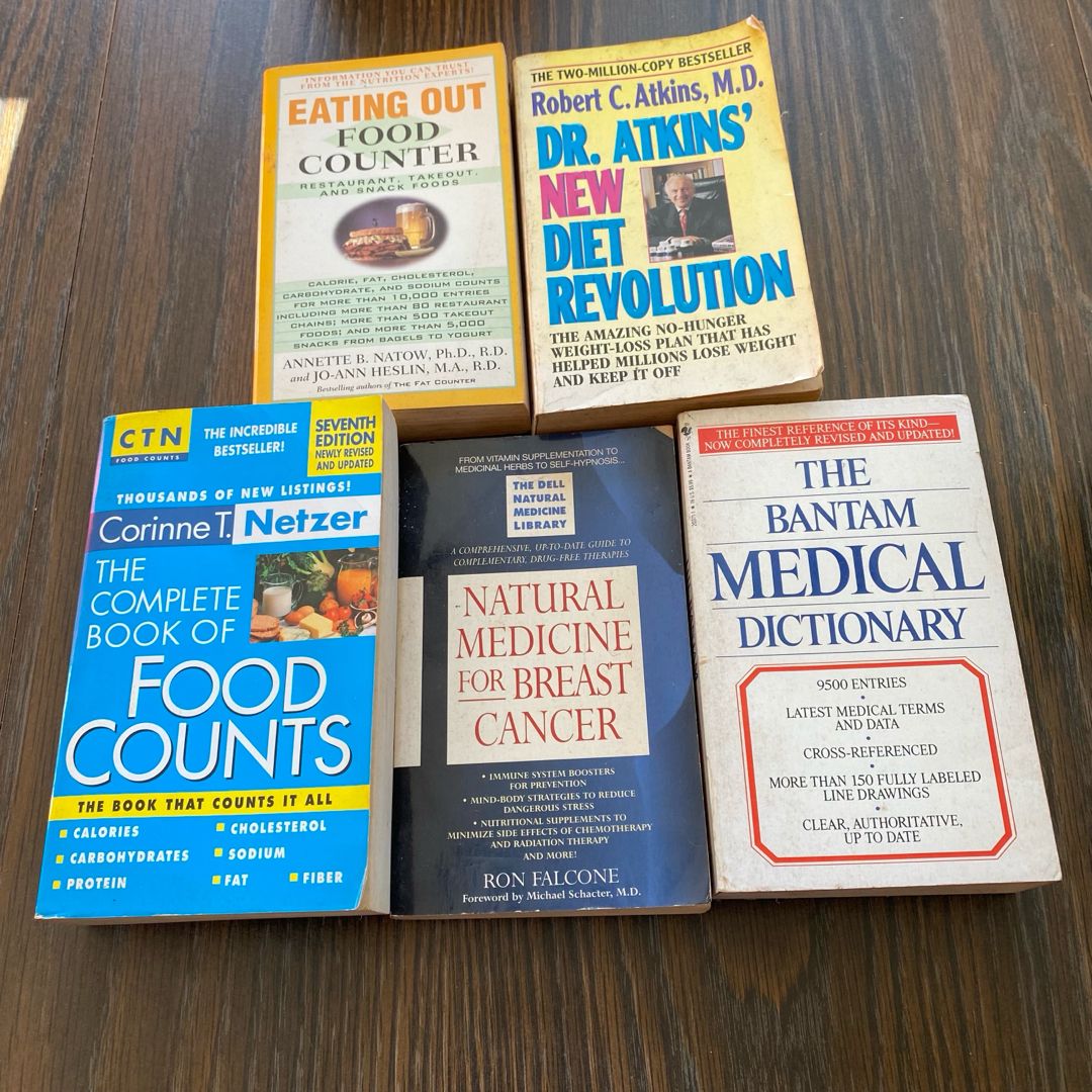 5 Paperback Food & Medical Books