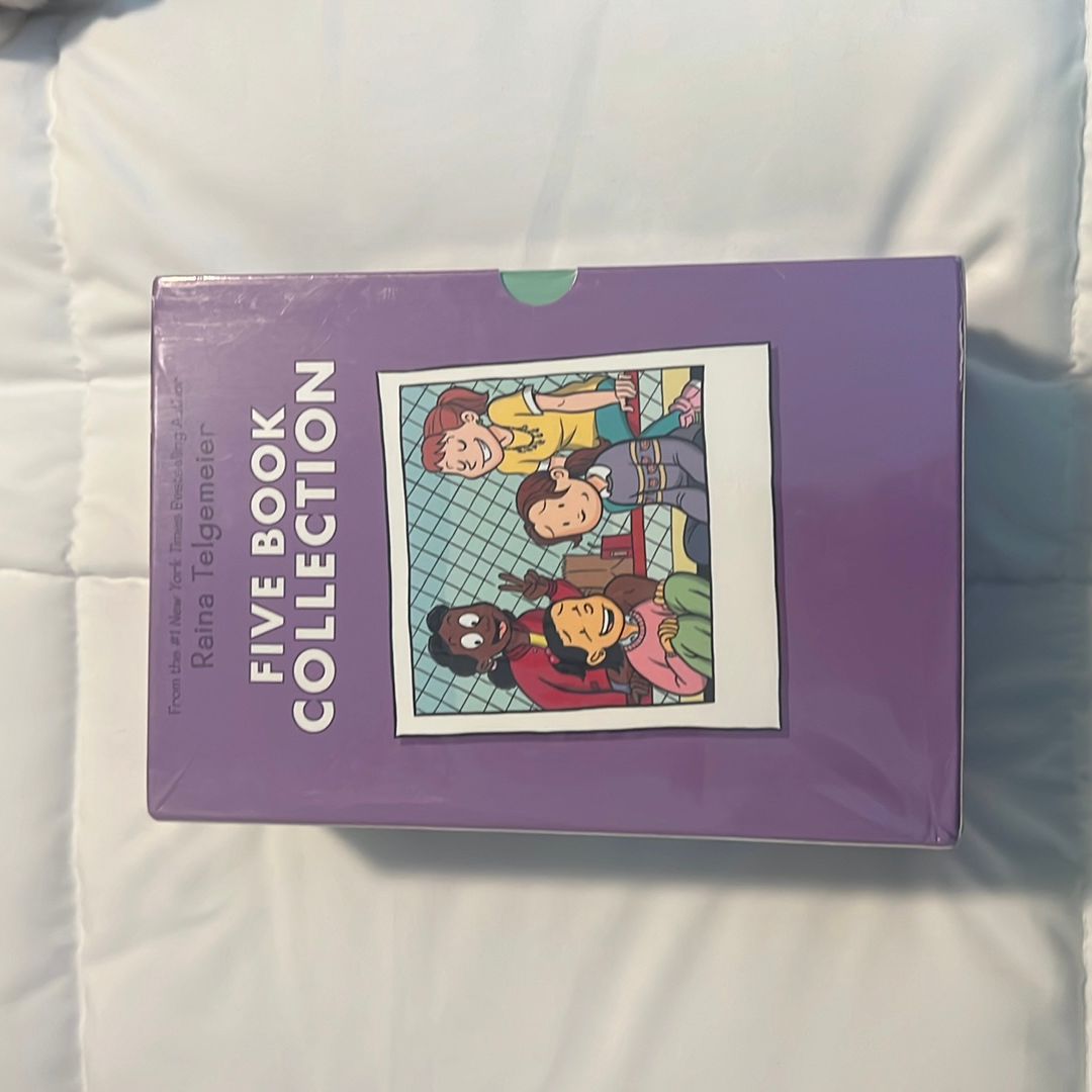 Raina Telgemeier Collection Box Set (Smile, Drama, Sisters, Ghosts, Guts)