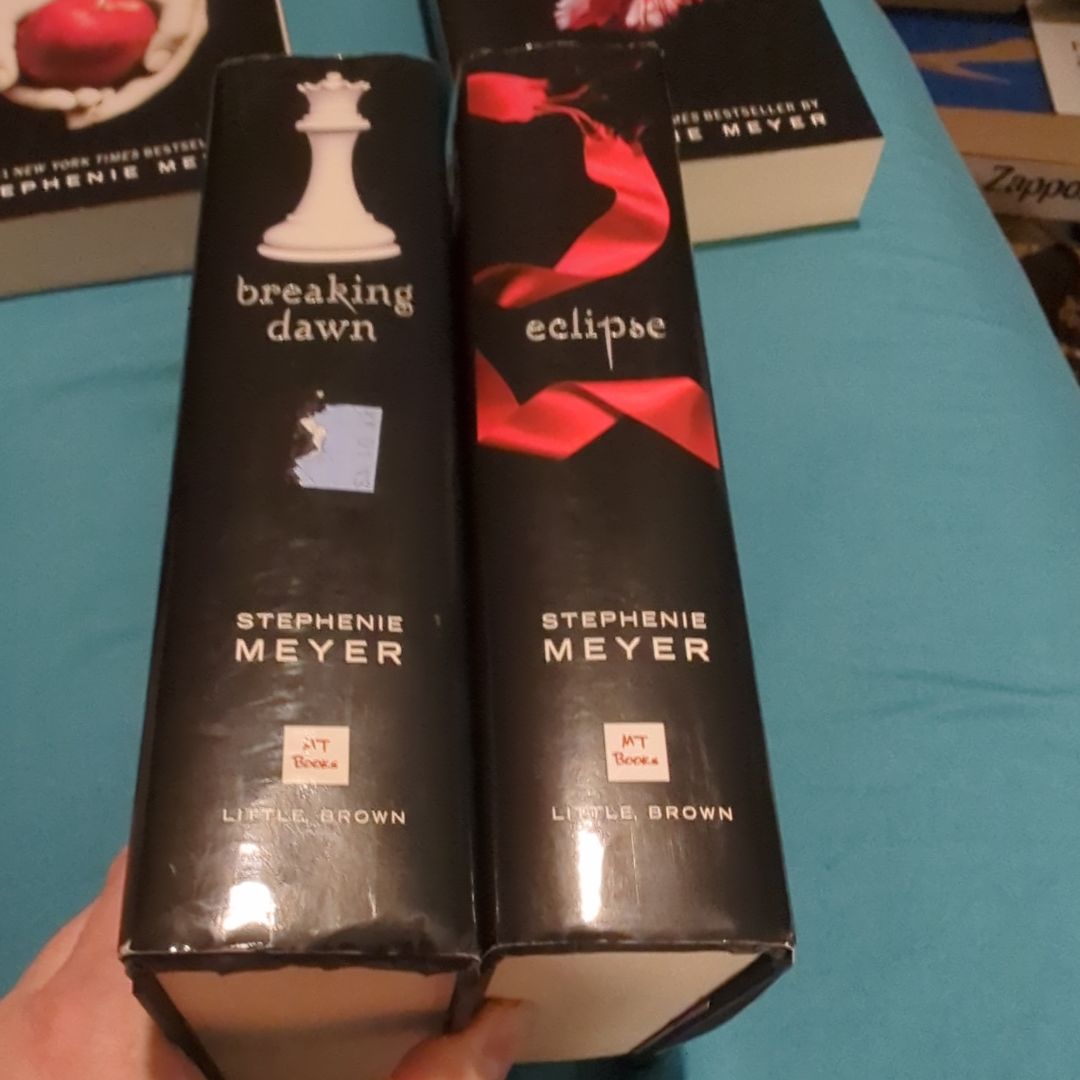 Twilight (T), New Moon (T), Eclipse (HC), Breaking Dawn (HC)