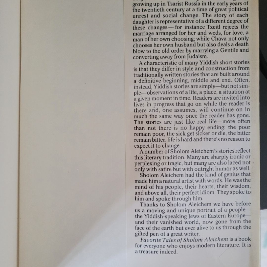 Favorite Tales of Sholem Aleichem