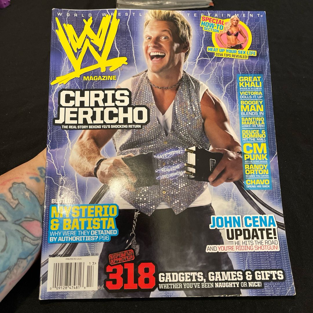 World Wrestling Magazine -Holiday 2007 Chris Jericho With Poster