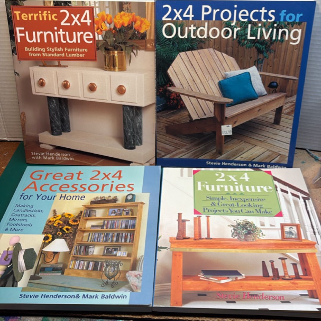 2x4 furniture building books set lot of four DIY