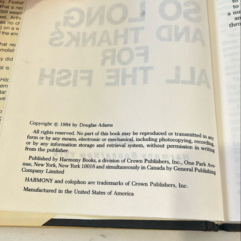 So long and thanks for All the Fish