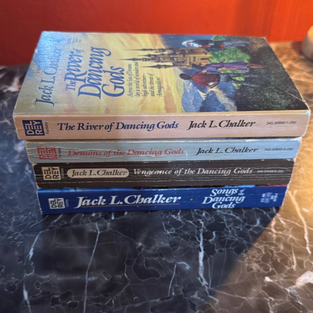 Jack L. Chalker Dancing Gods Complete 4 Book Set Del Rey Fantasy River Demons Songs Vengeance