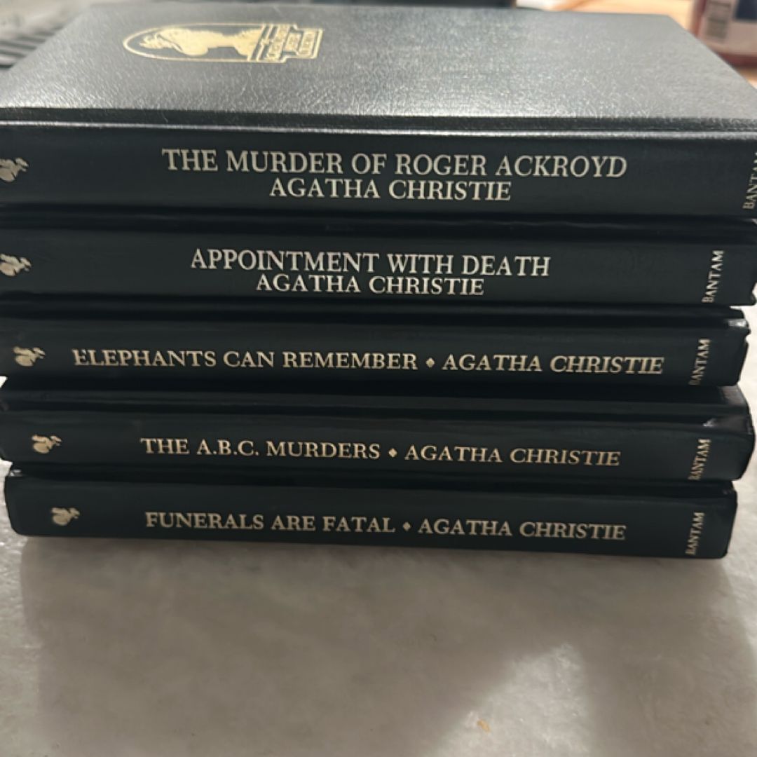 Lot of 5 Bantam Books Agatha Christie Library