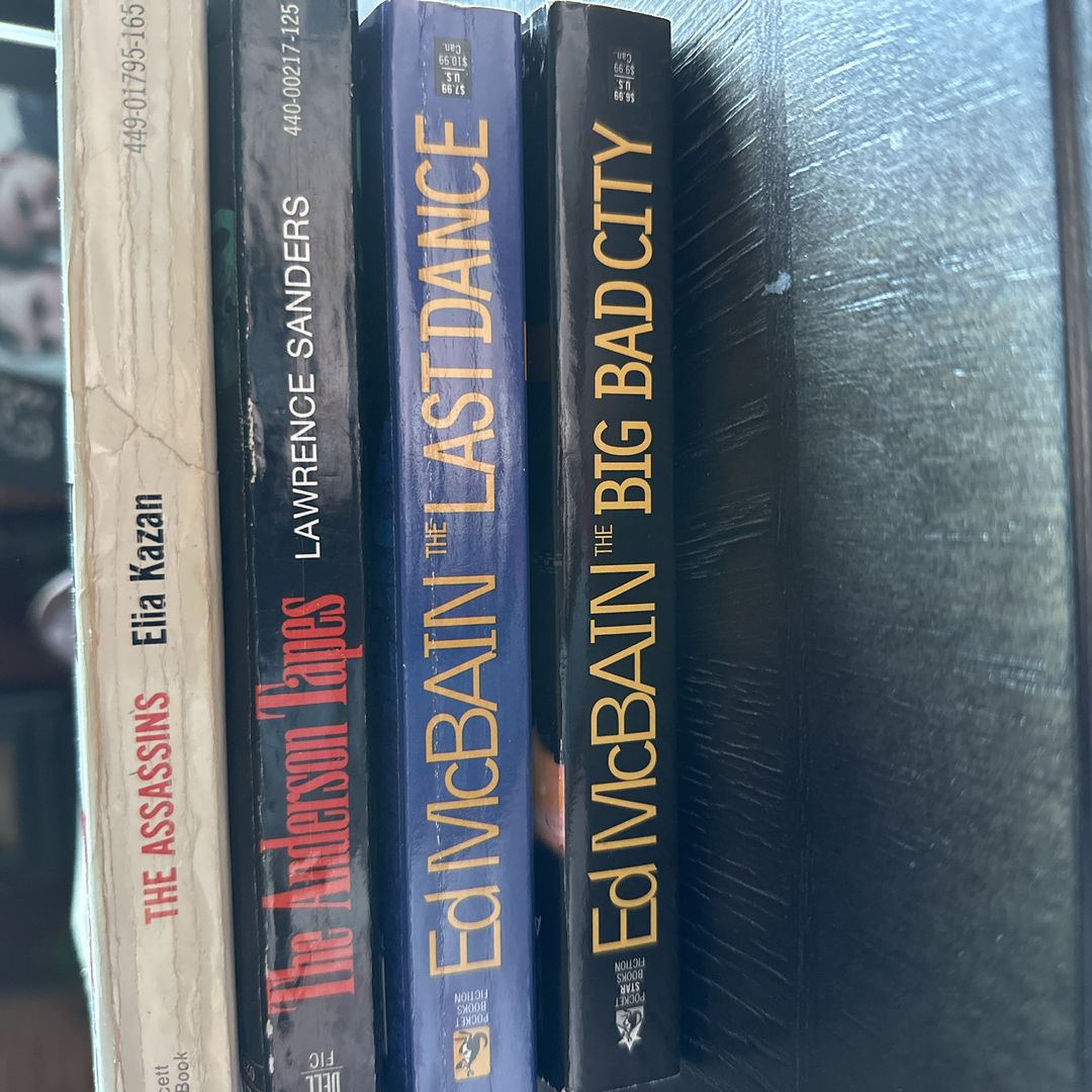Four book bundle - Ed McBain, Lawrence Sanders, and Elia Kazan