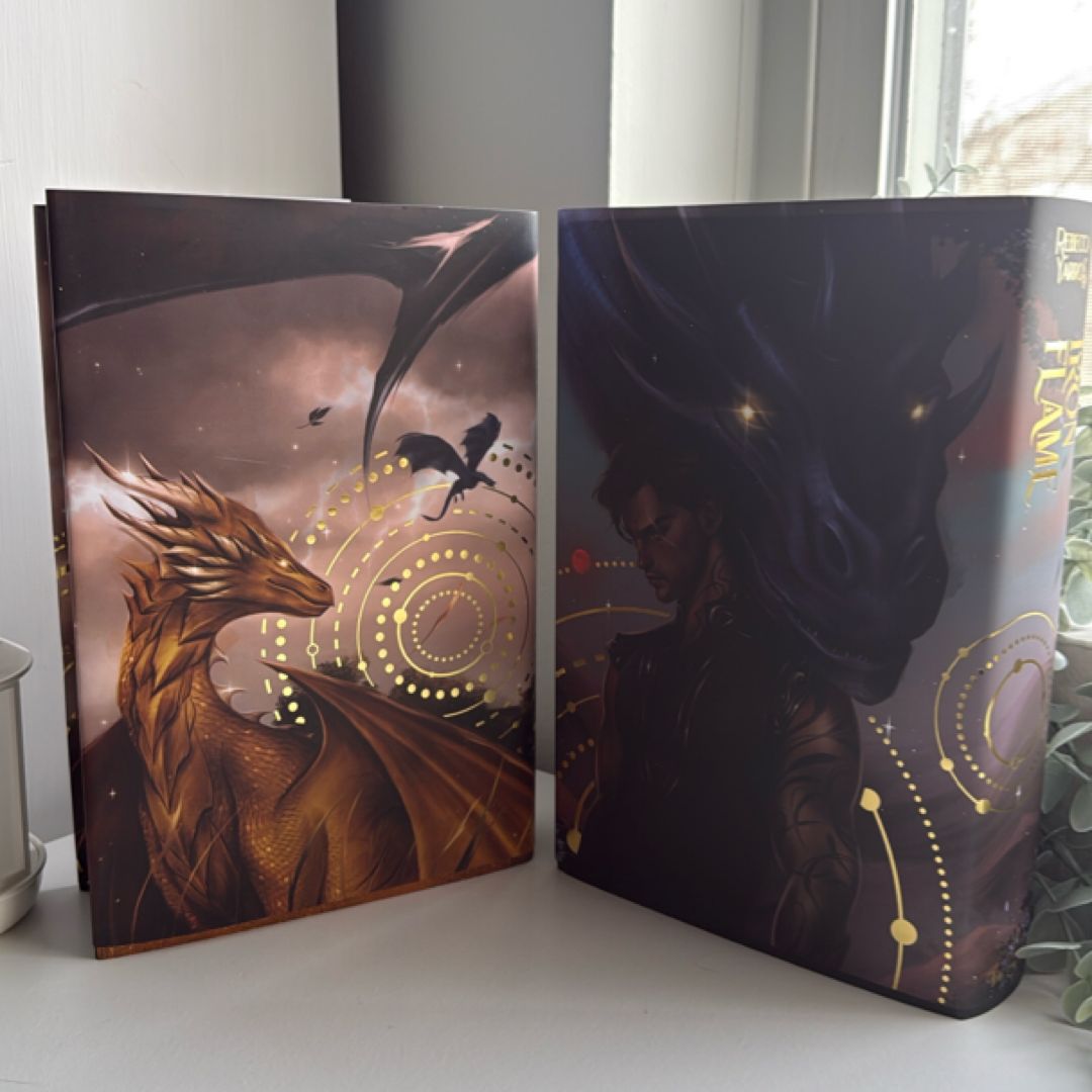 Fourth Wing and Iron Flame *with A Touch of Magic Designs special edition dust jackets*