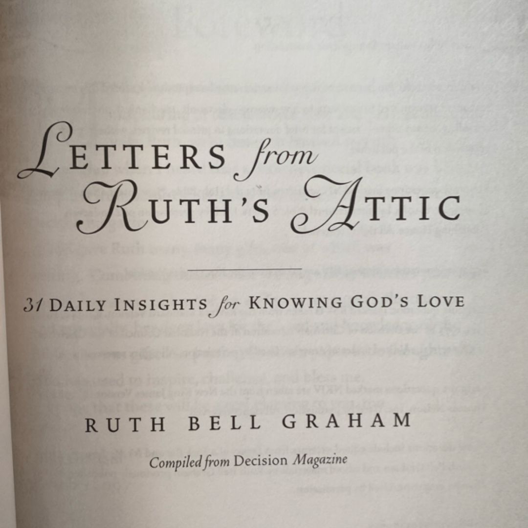 Letters from Ruth's Attic by Ruth Bell Graham