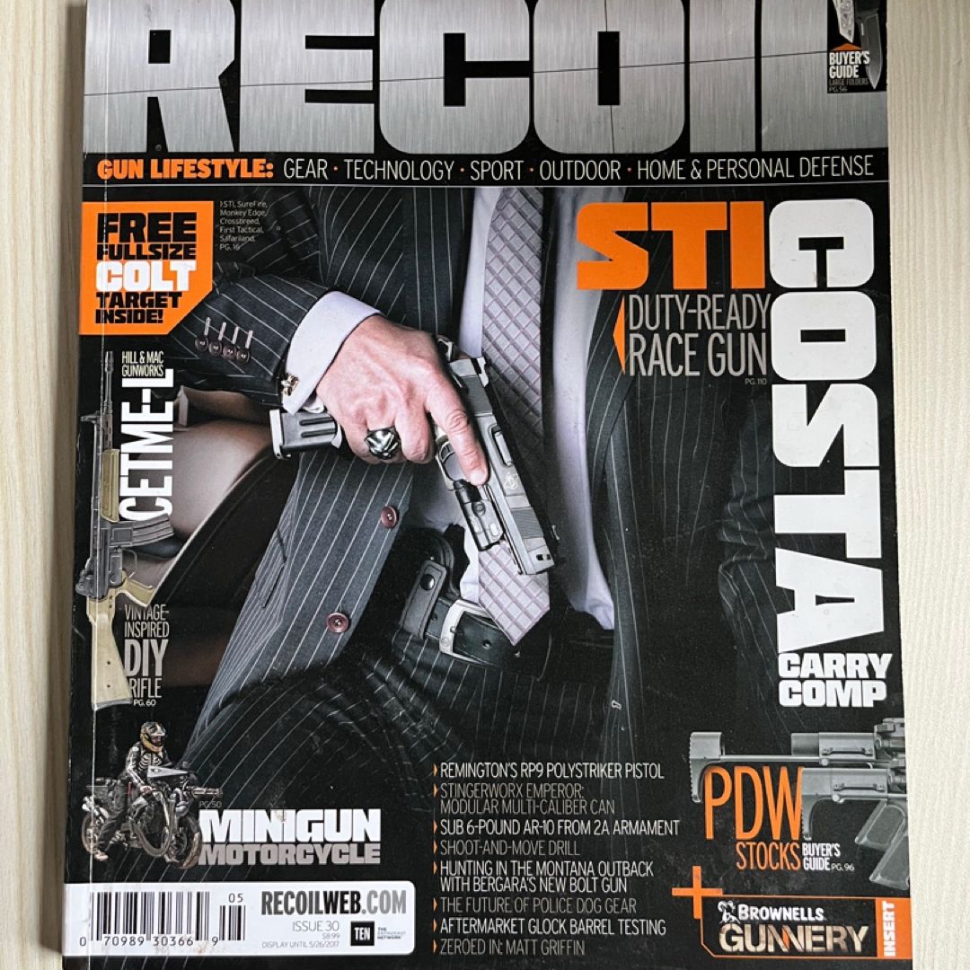 Recoil Magazine Personal Defense Minigun Motorcycle Gear Tech Issue #30 5/2017