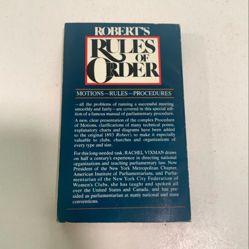 Robert’s Rules of Order