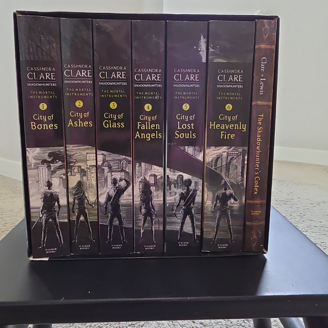 Cassandra Clare The Mortal Instruments: A Shadowhunters Collection 7 Books Set (Bones, Ashes, Glass, Fallen Angels, Lost Souls, Heavenly Fire + The Shadowhunter's Codex)