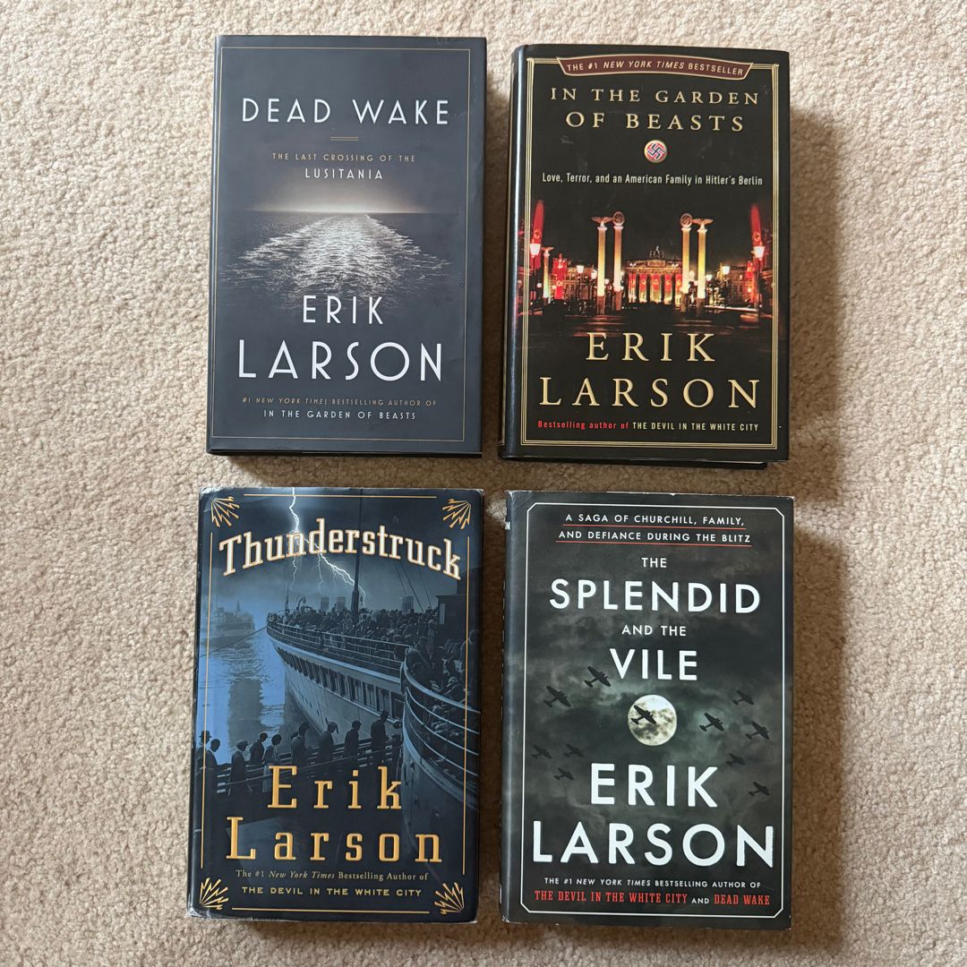4 Books by Erik Larson (Hardcover)