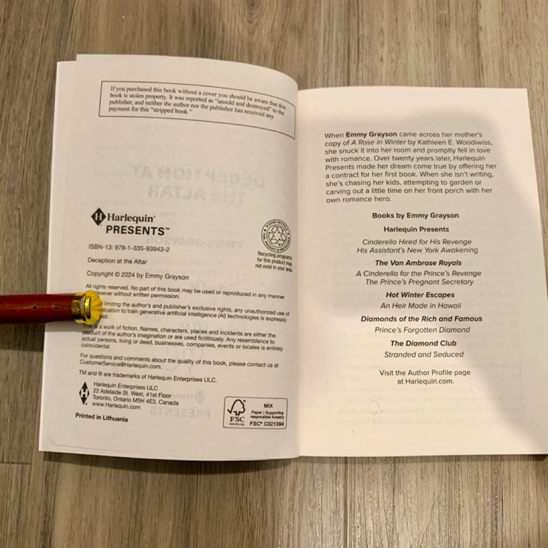 SIGNED—Deception at the Altar