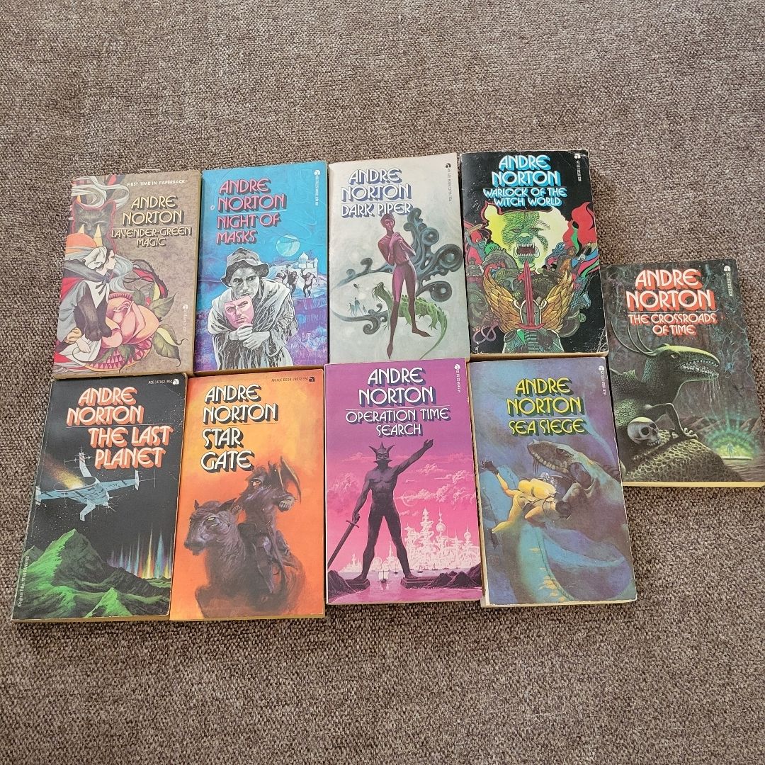 Andre Norton Lot of 9 Vintage Ace Science Fiction Paperbacks