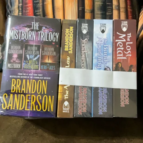 Mistborn 7 Books Collection Set by Brandon Sanderson (Final Empire, Well of Ascension, Hero of Ages, Band of Mourning, Alloy of Law, Shadows of Self & the Lost Metal)