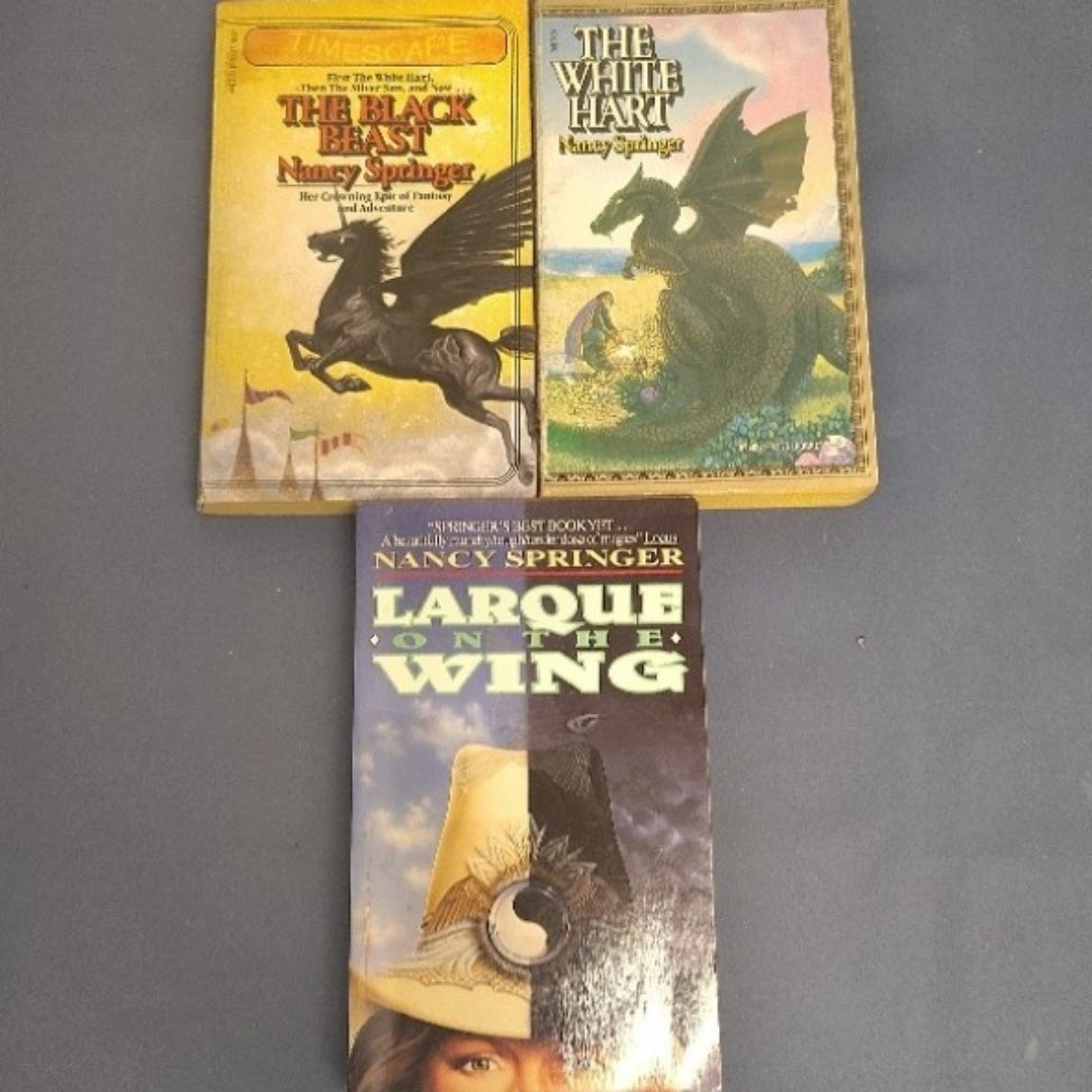 Nancy Springer 3 Book Lot White Hart Black Beast Larque Vintage Fantasy 1st