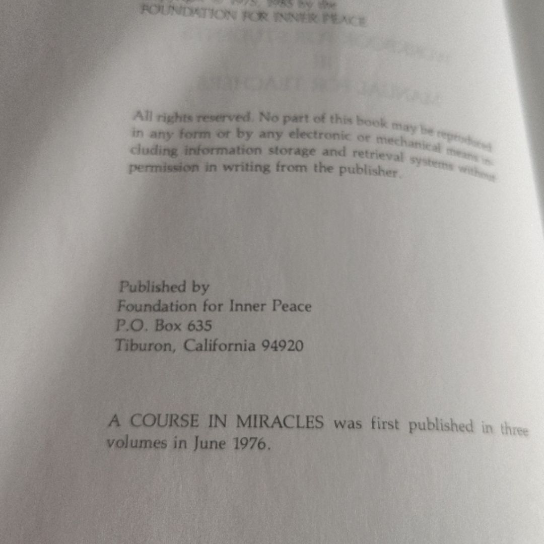 A Course in Miracles by Foundation for Inner Peace Staff, Paperback ...