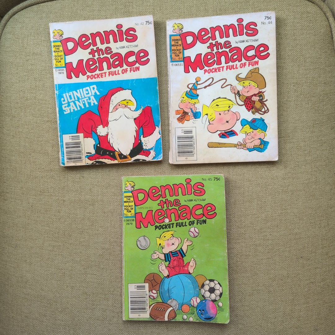 Dennis the Menace vintage Bundle comics: #42, #44, #45, 1970s