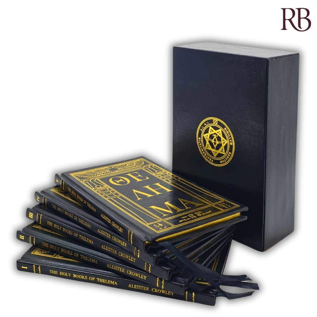The Holy Books of Thelema by Aleister Crowley: Five Volume Set Leather-Bound