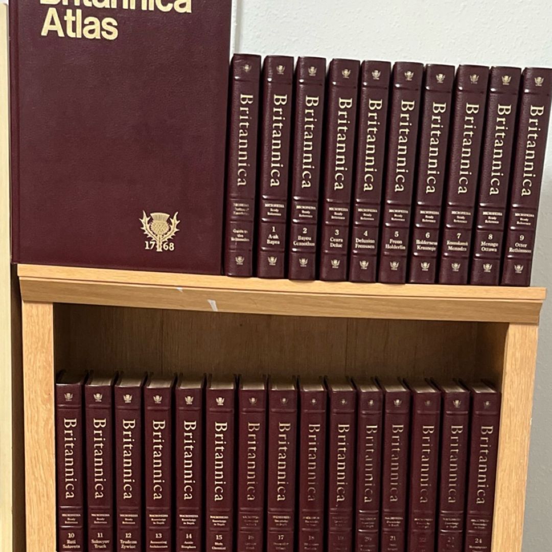 Encyclopedia Britannica 15th ANNIVERSARY Ed Sets 47 pc Guide| Annual|Events 1987
