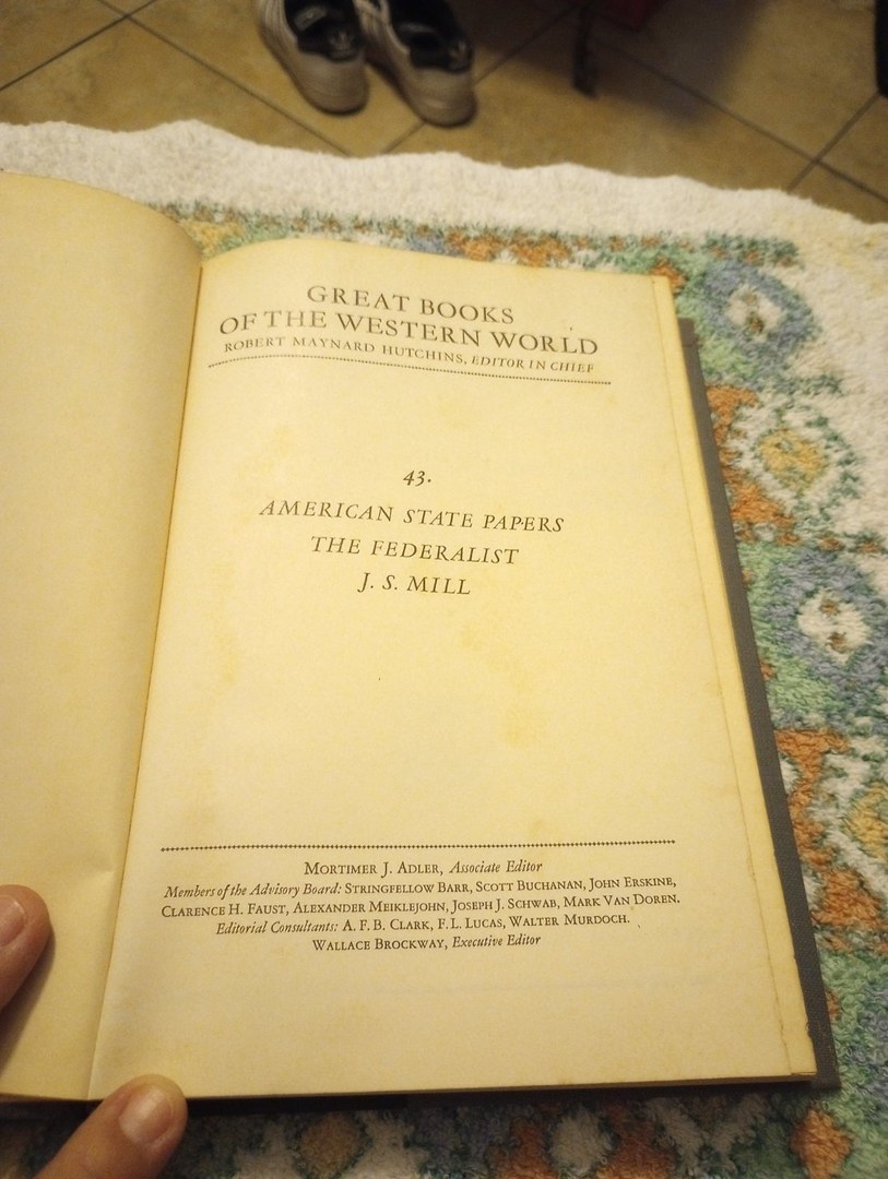 American State Papers The Federalist J S Mill