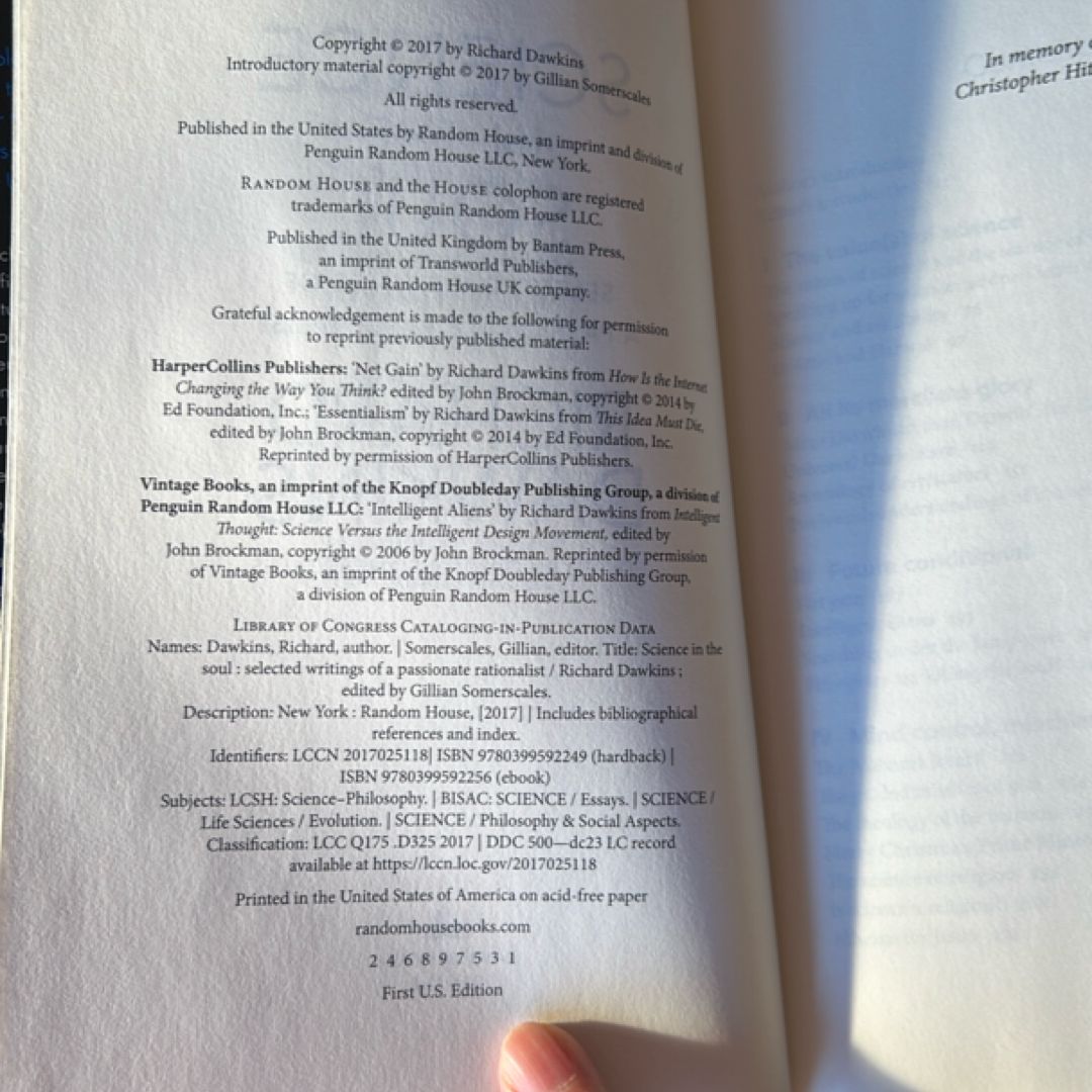Science in the Soul (1st Ed/1st)