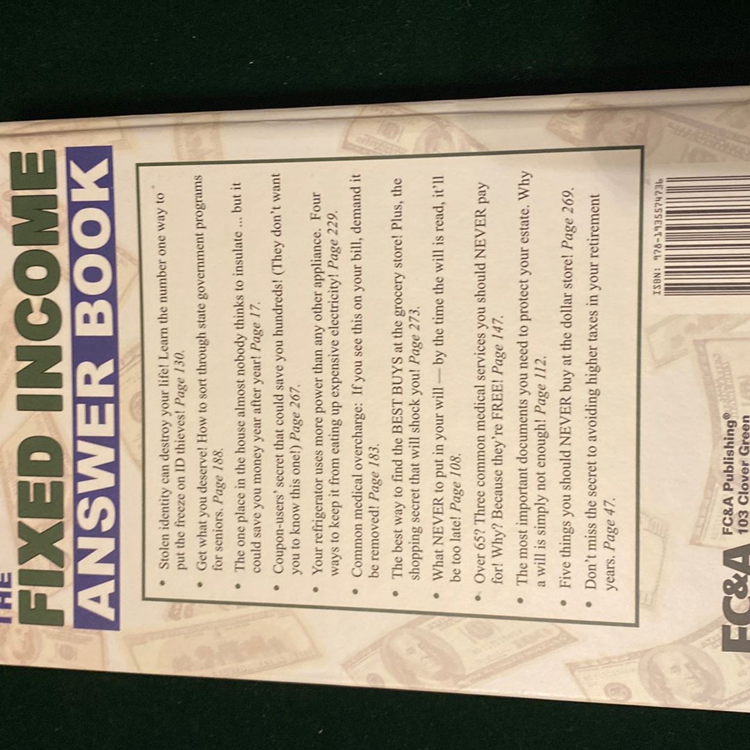 The Fixed Income Answer Book for Seniors by FC&A Publishing