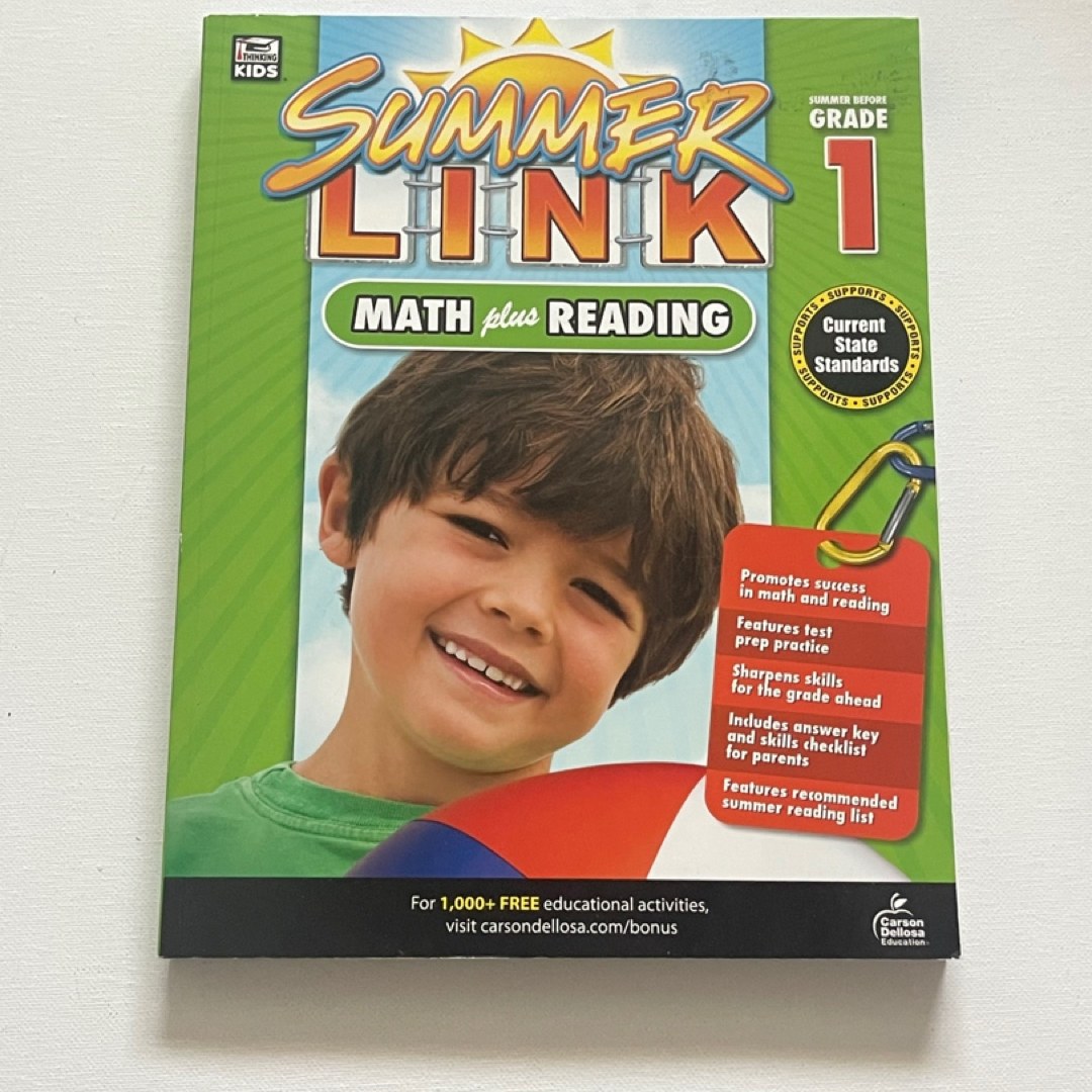 Summer Link Math Plus Reading Workbook