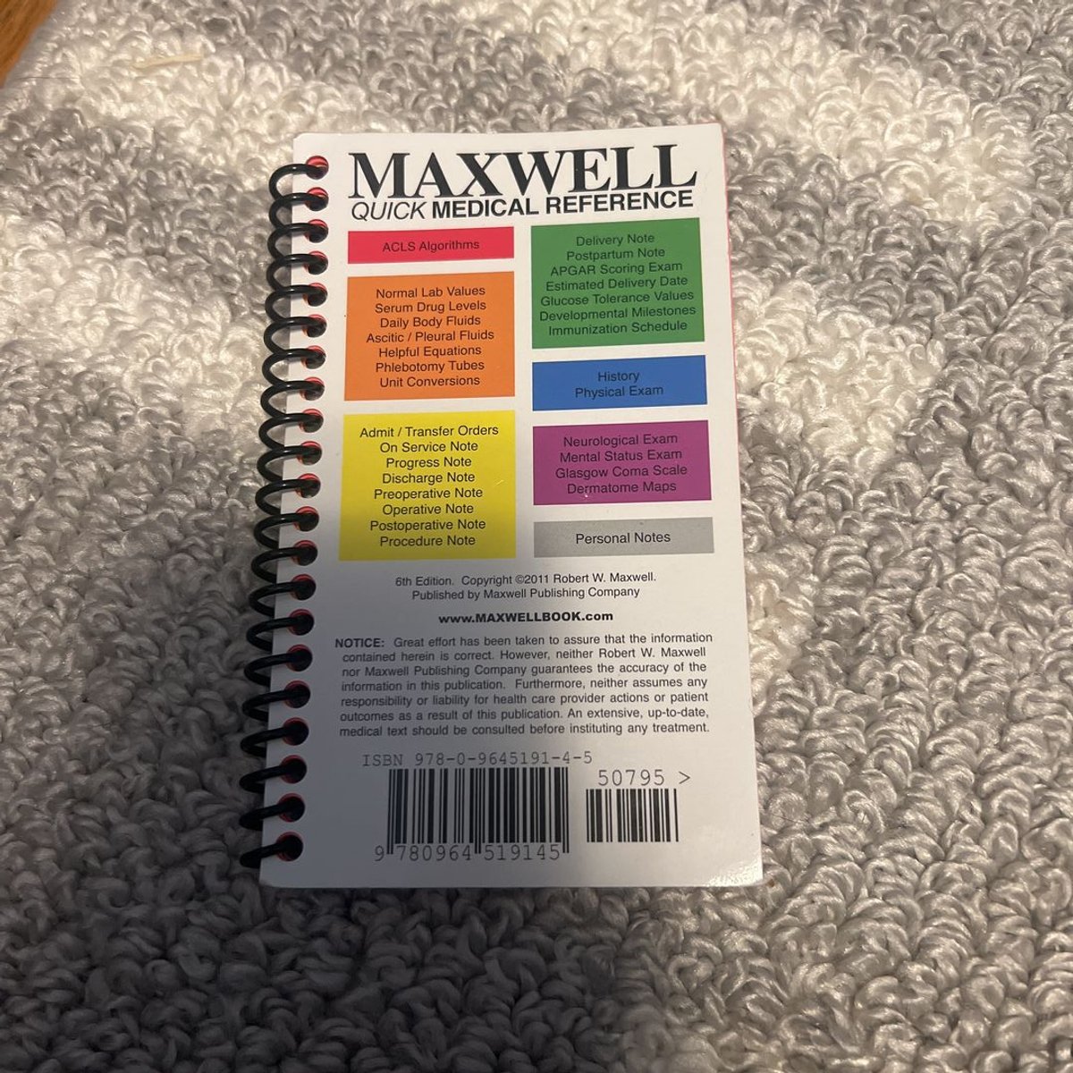 Maxwell Quick Medical Reference by Robert Maxwell