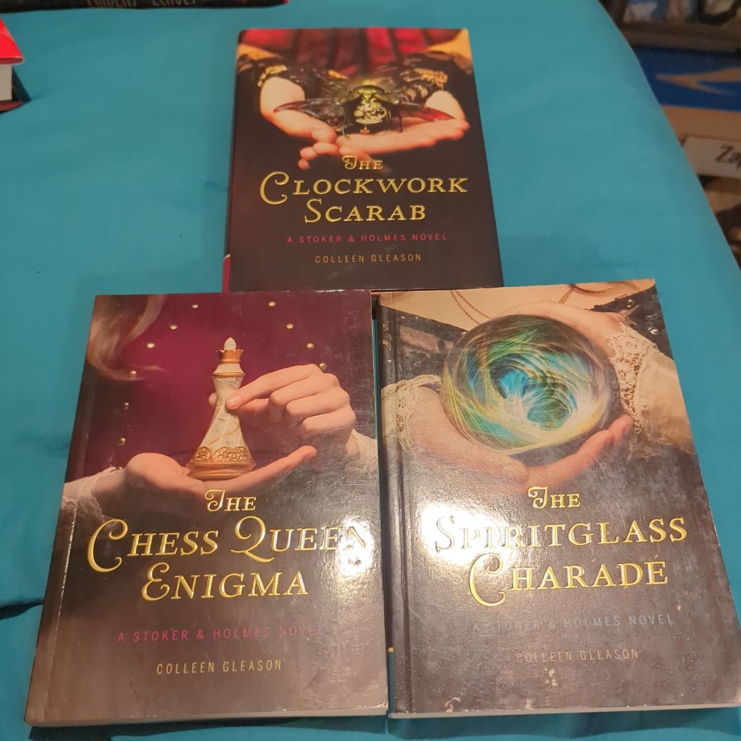 The Clockwork Scarab, The Chess Queen Enigma, The Spirit Glass Charade