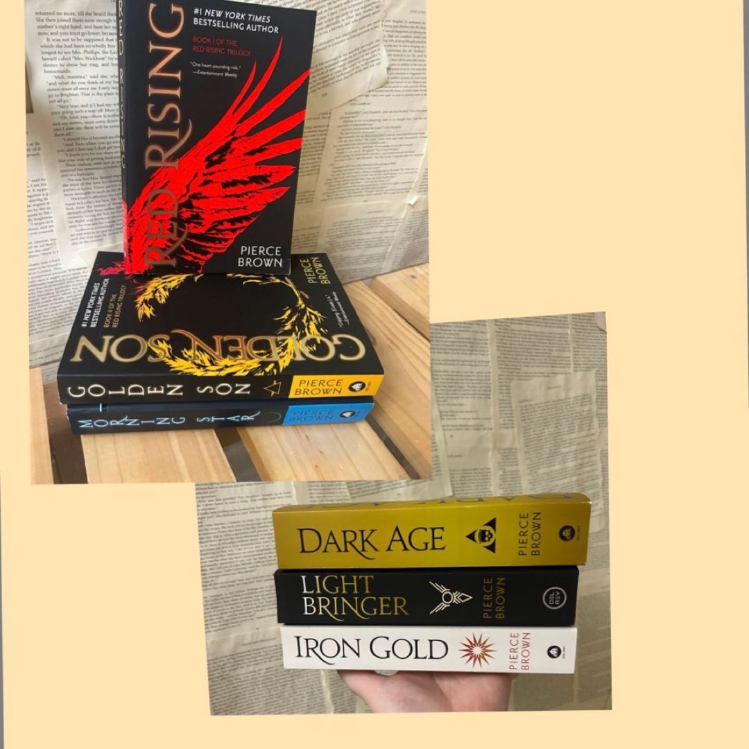 Red Rising Series 6 Books Collection Set By Pierce Brown (Red Rising, Golden Son, Morning Star, Iron Gold, Dark Age & Light Bringer)