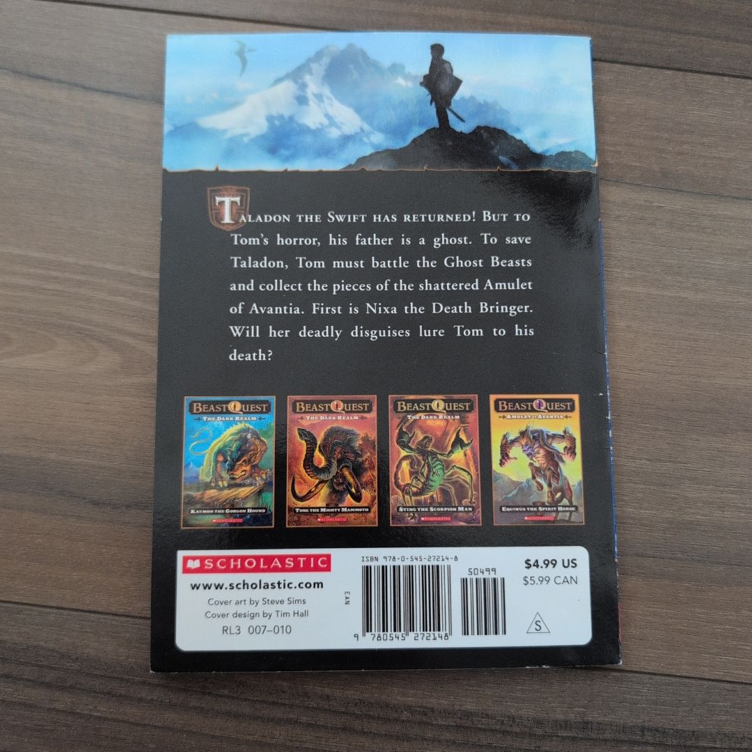 Quest #19 Beast Quest Amulet of Avantia: Nixa the Death Bringer