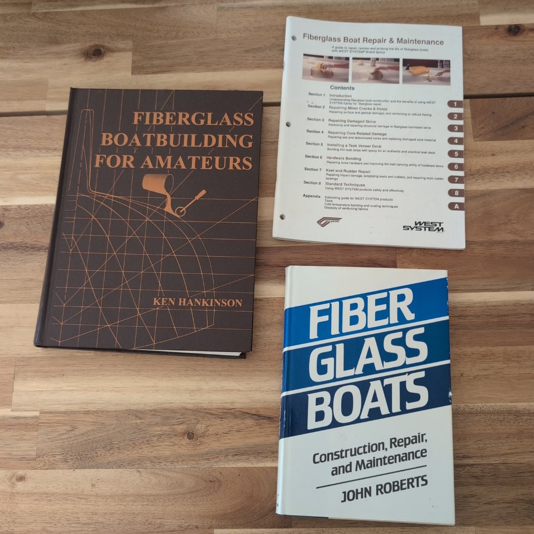 Lot of 3: Fiberglass Boatbuilding for Amateurs & Fiberglass Boat Repair & Maintenance & Fiberglass Boats