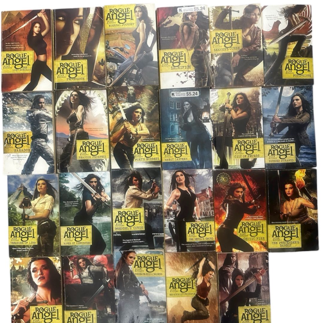 Lot of 23 vintage Rogue Angel Paperbacks