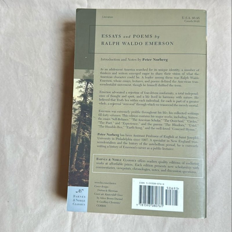 Essays and Poems by Ralph Waldo Emerson