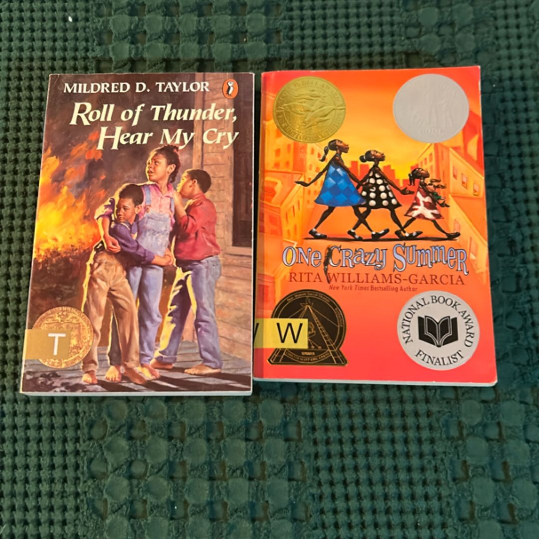 Roll of Thunder, Hear My Cry and One Crazy Summer Newberry award middle grade bundle 