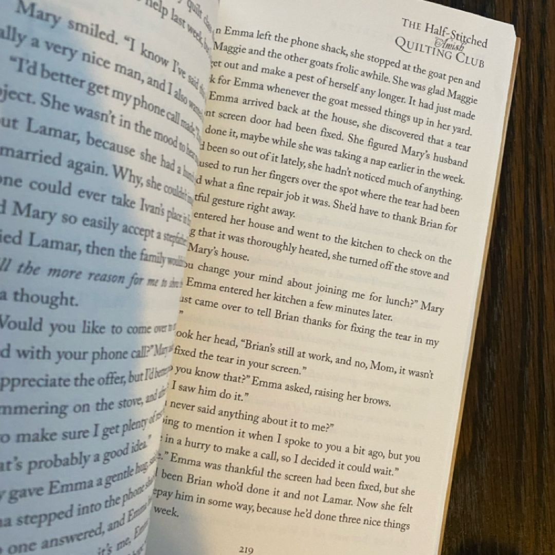 The Half-Stitched Amish Quilting Club