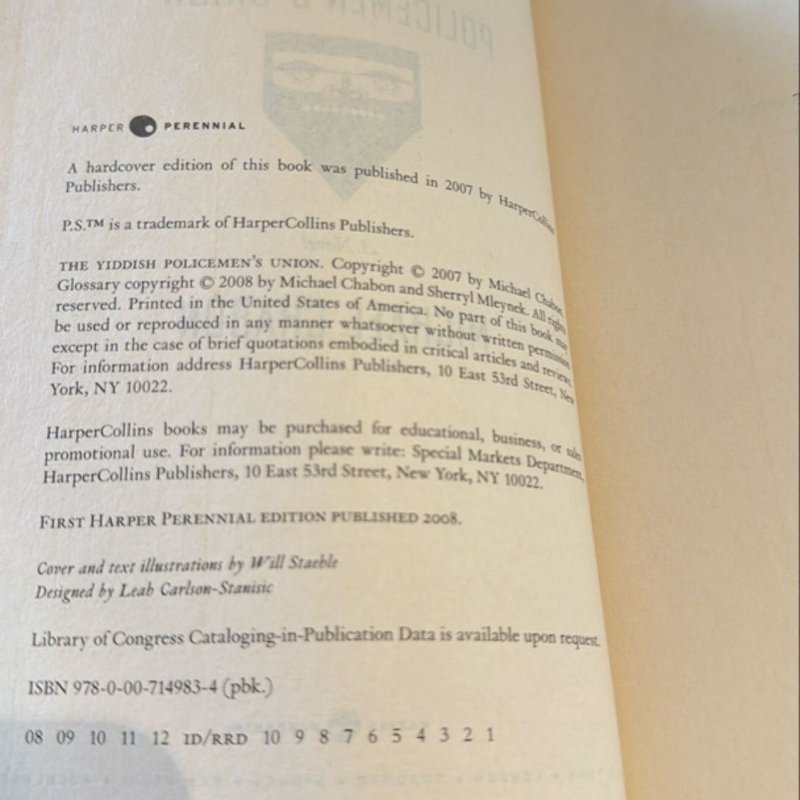 The Yiddish Policemen's Union