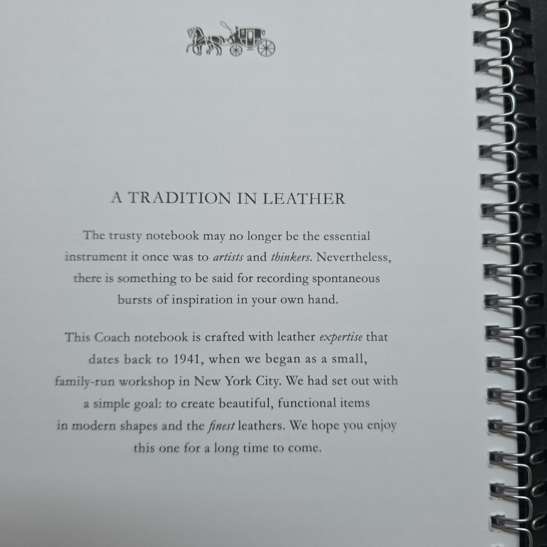 Coach Spiral Notepad